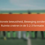 Positionele bewustheid, Beweging zonder bal, Ruimte creëren in de 5-2-3 formatie